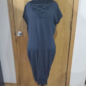 Marina Rinaldi Elegant Black Midi Dress